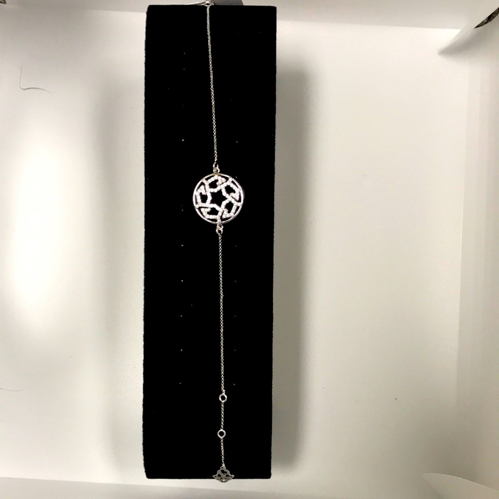 Beautiful white gold plated bracelet